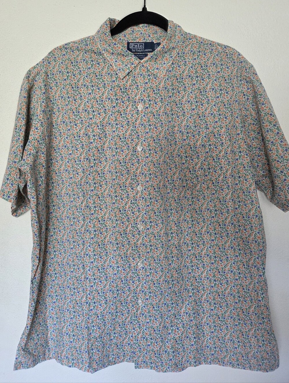 Vintage Ralph Lauren | Caldwell Short-Sleeve Floral Button-Down 90s | LARGE